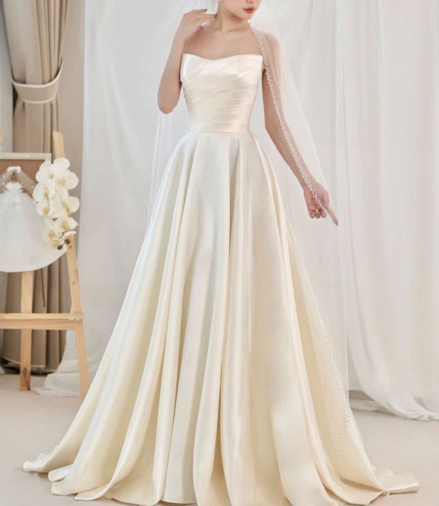 LISA - Strapless Mikado A-Line Wedding Dress