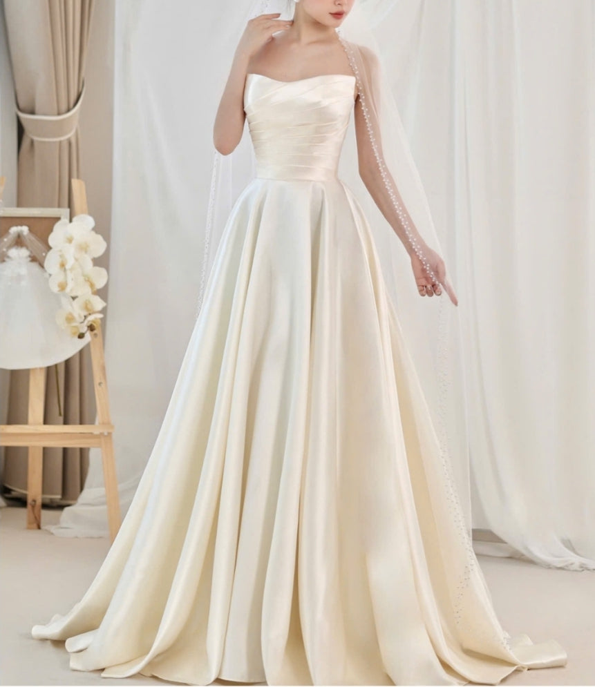 LISA - Strapless Mikado A-Line Wedding Dress