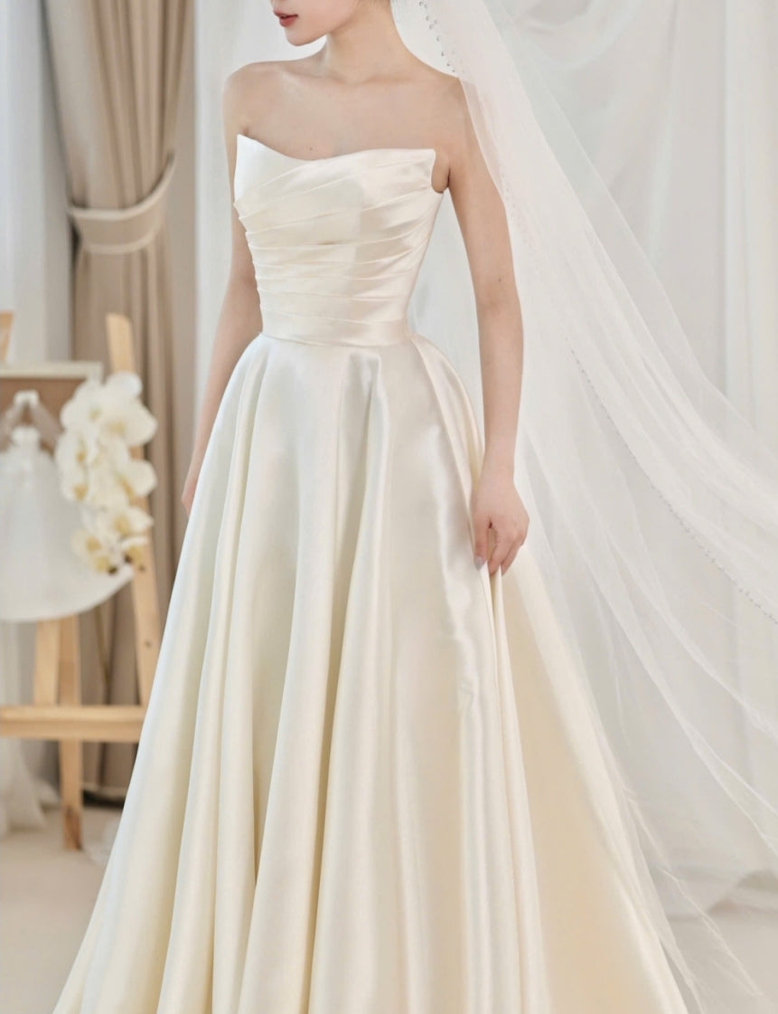 LISA - Strapless Mikado A-Line Wedding Dress