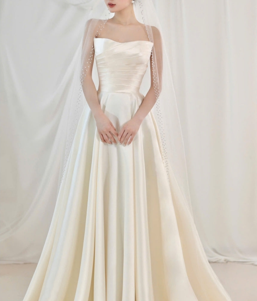 LISA - Strapless Mikado A-Line Wedding Dress