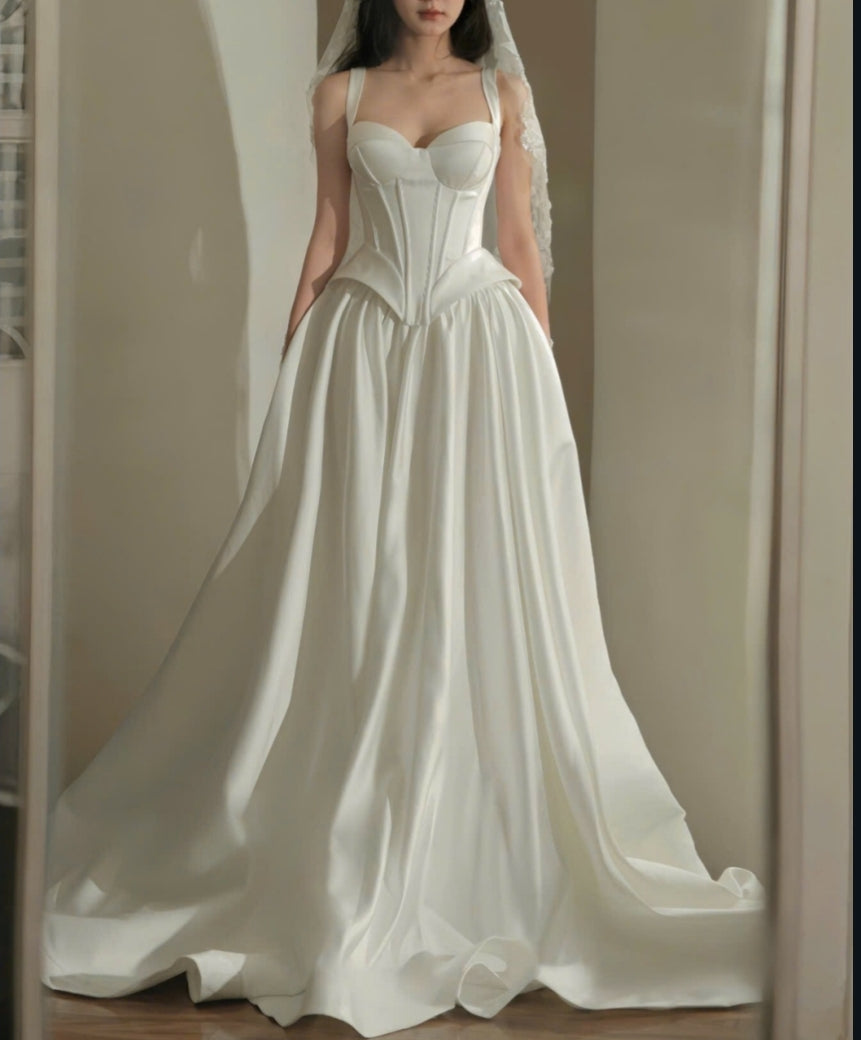 ARIS - Two-Piece Satin A-Line Wedding Dress