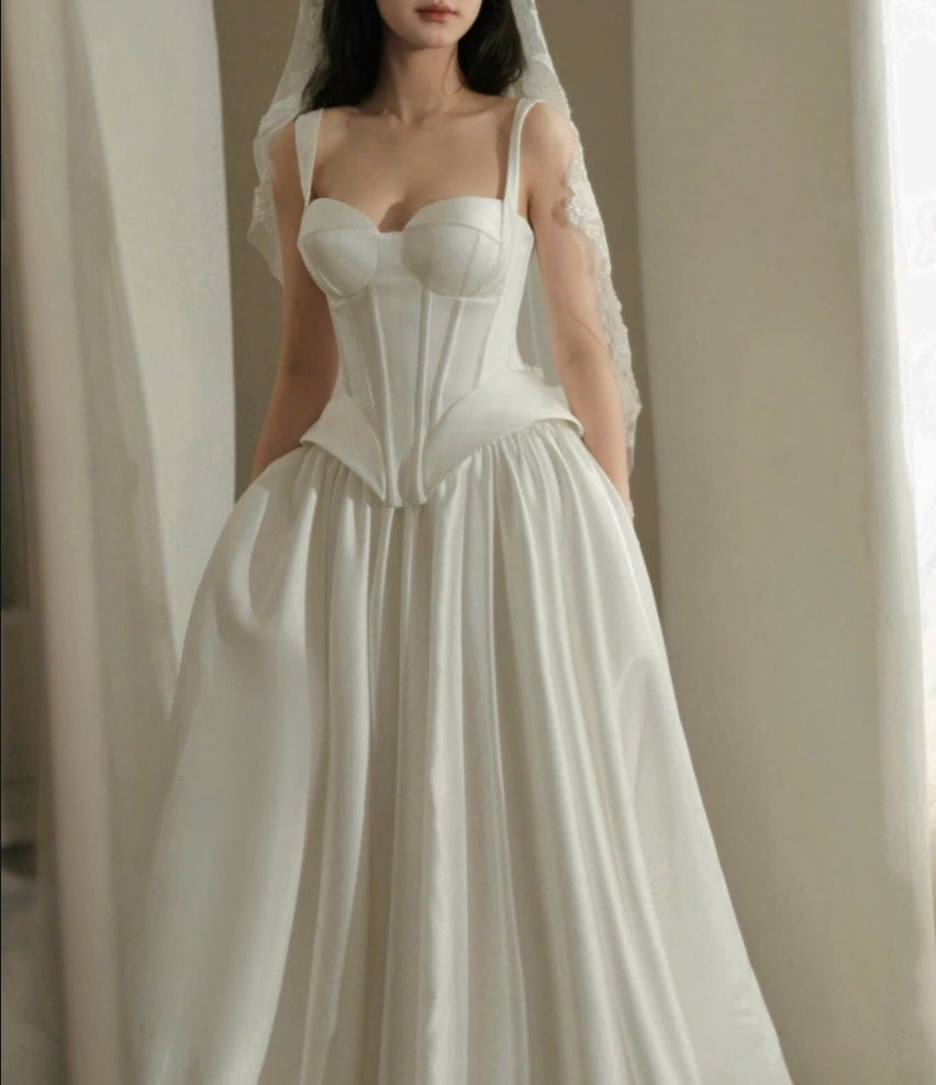 ARIS - Two-Piece Satin A-Line Wedding Dress