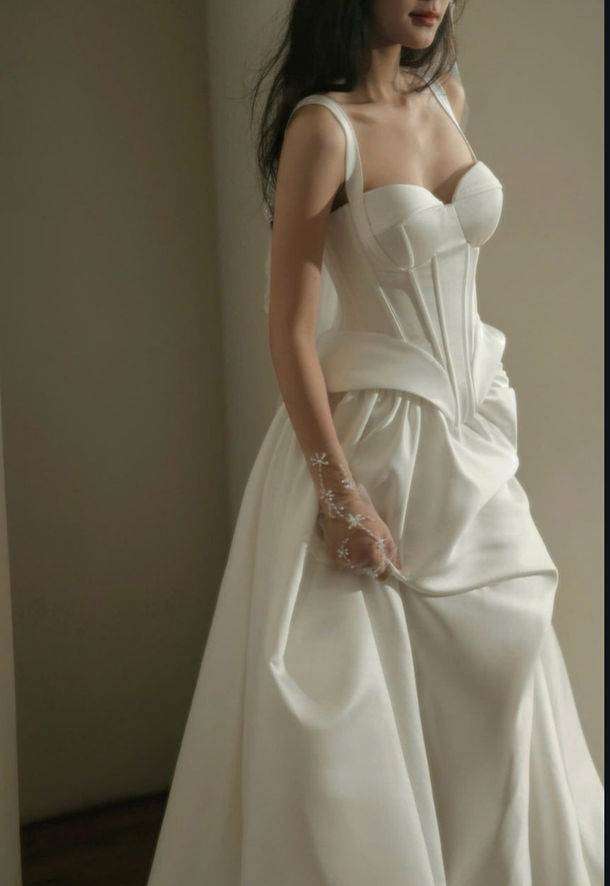 ARIS - Two-Piece Satin A-Line Wedding Dress