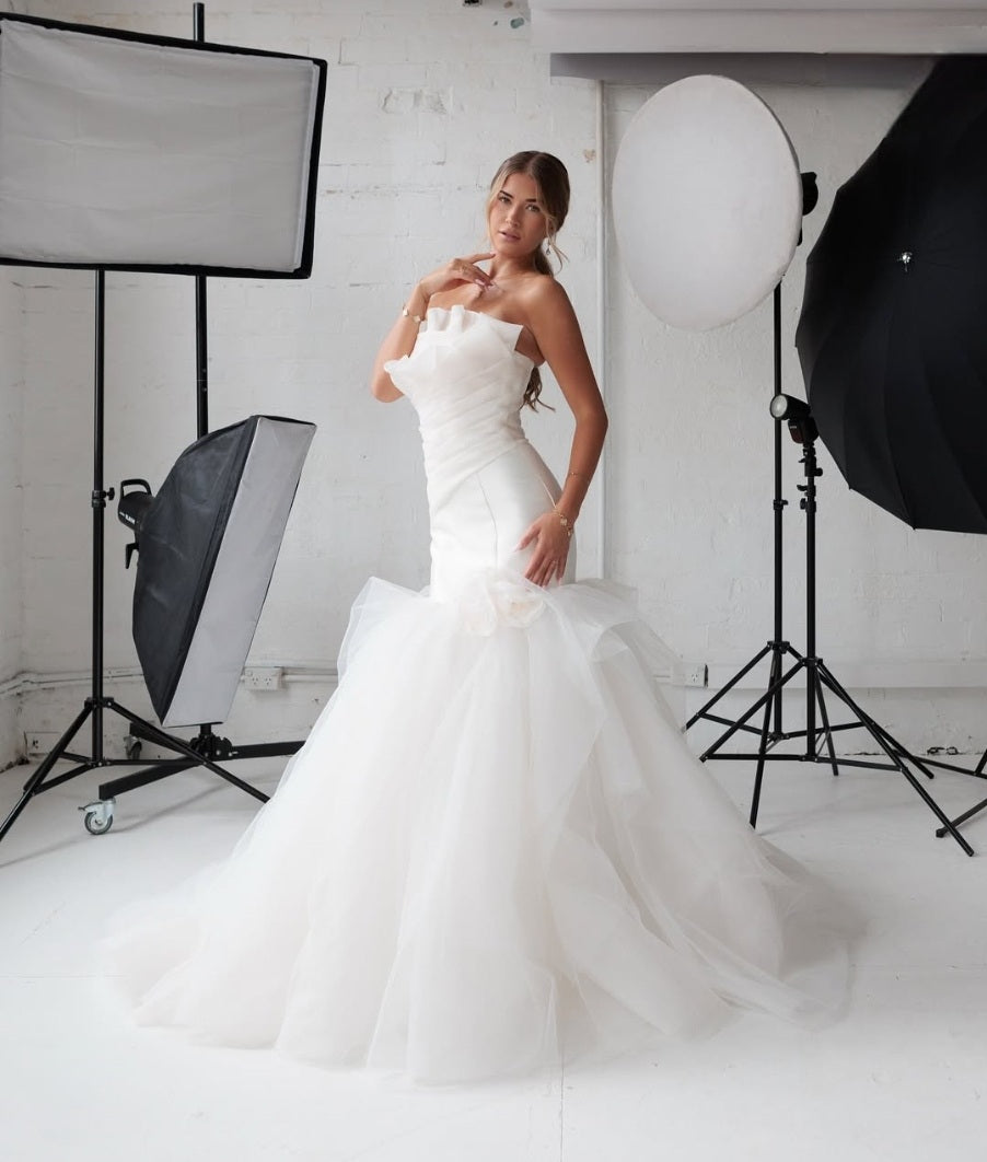 CAMELIA - Mikado & Tulle Fit-and-Flare Wedding Dress