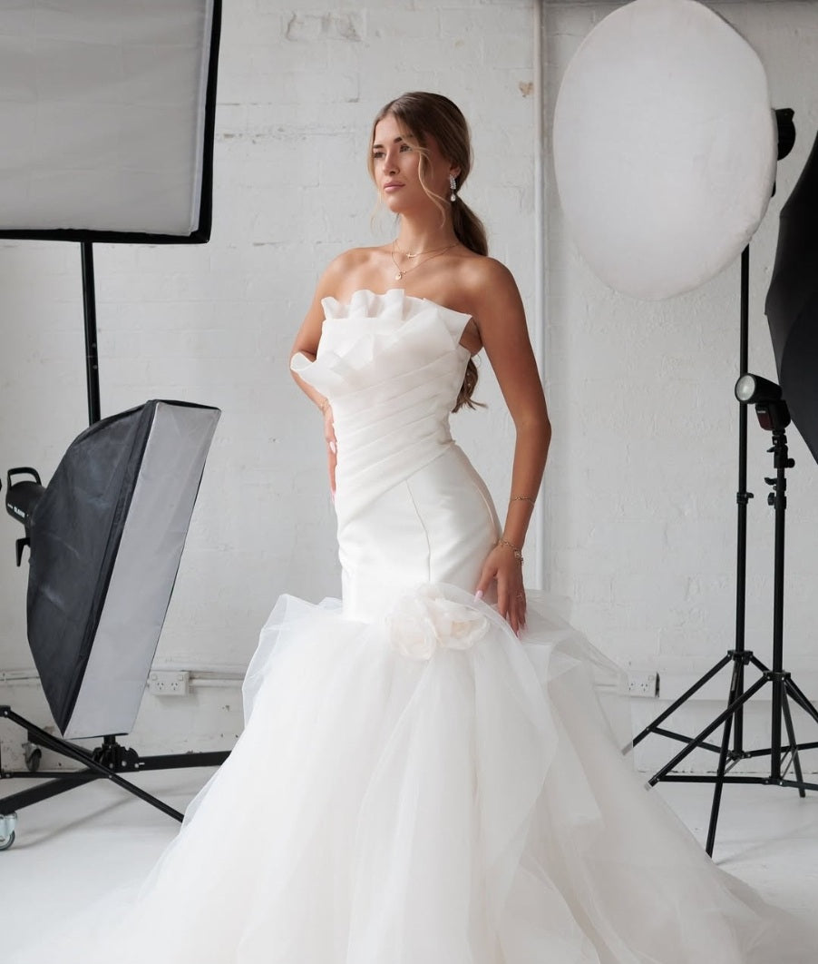 CAMELIA - Mikado & Tulle Fit-and-Flare Wedding Dress