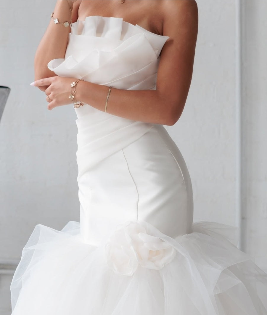 CAMELIA - Mikado & Tulle Fit-and-Flare Wedding Dress